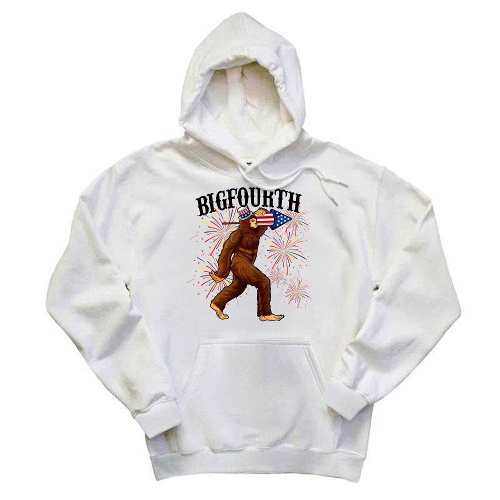 Bigfourth Shirt Bigfoot Lovers Fourth Of July Hoodie Patriotic Gift For Him