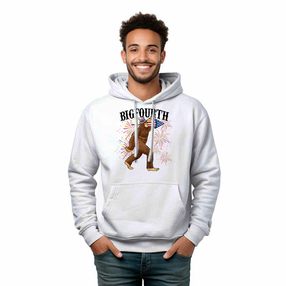 Bigfourth Shirt Bigfoot Lovers Fourth Of July Hoodie Patriotic Gift For Him
