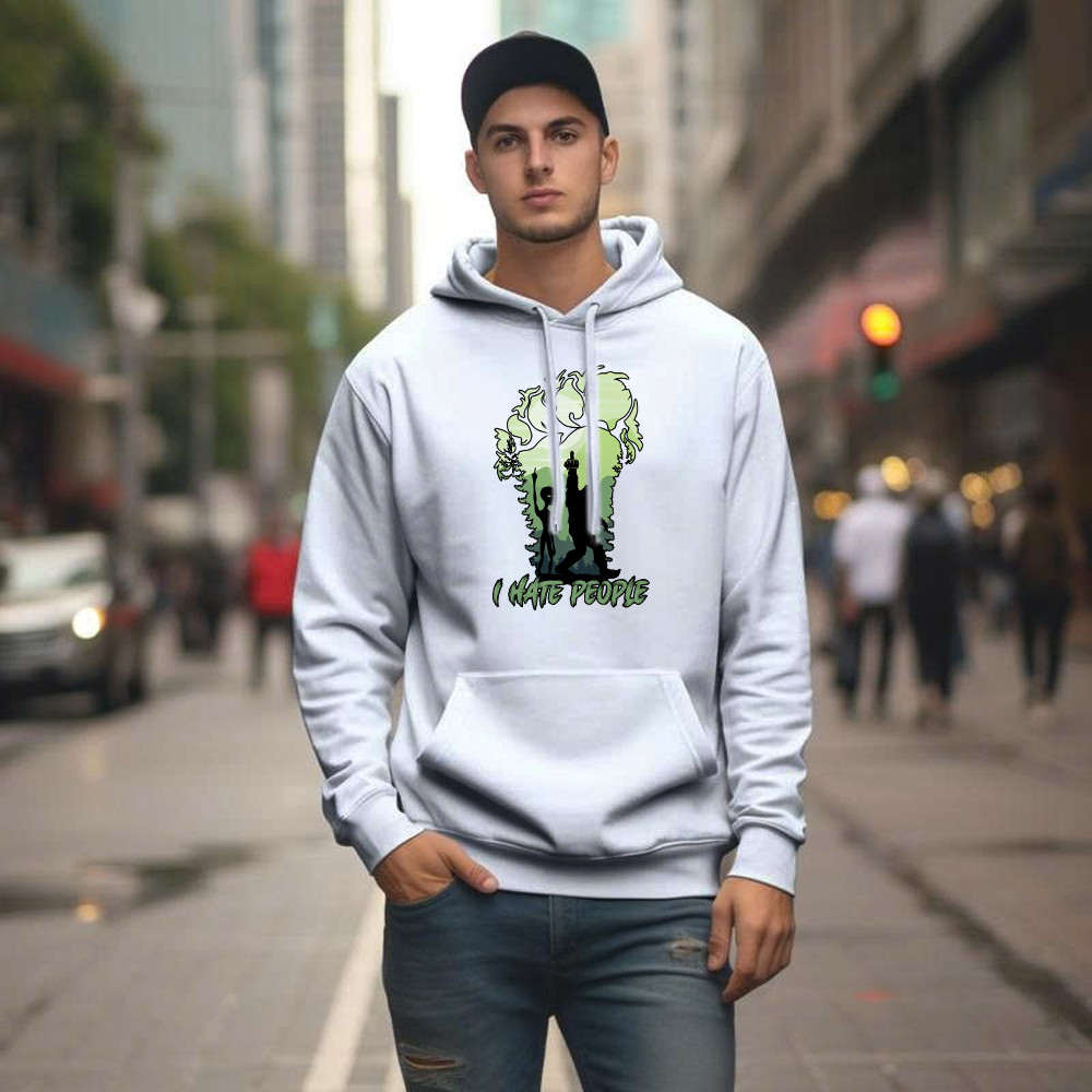I Hate People Shirt Bigfoot Alien Graphic Hoodie Gifts For Sibling