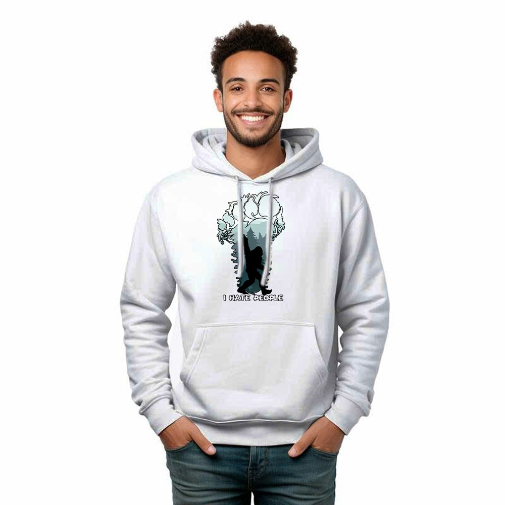 I Hate People Shirt Bigfoot Footprint Graphic Hoodie Fun Gift For Friend